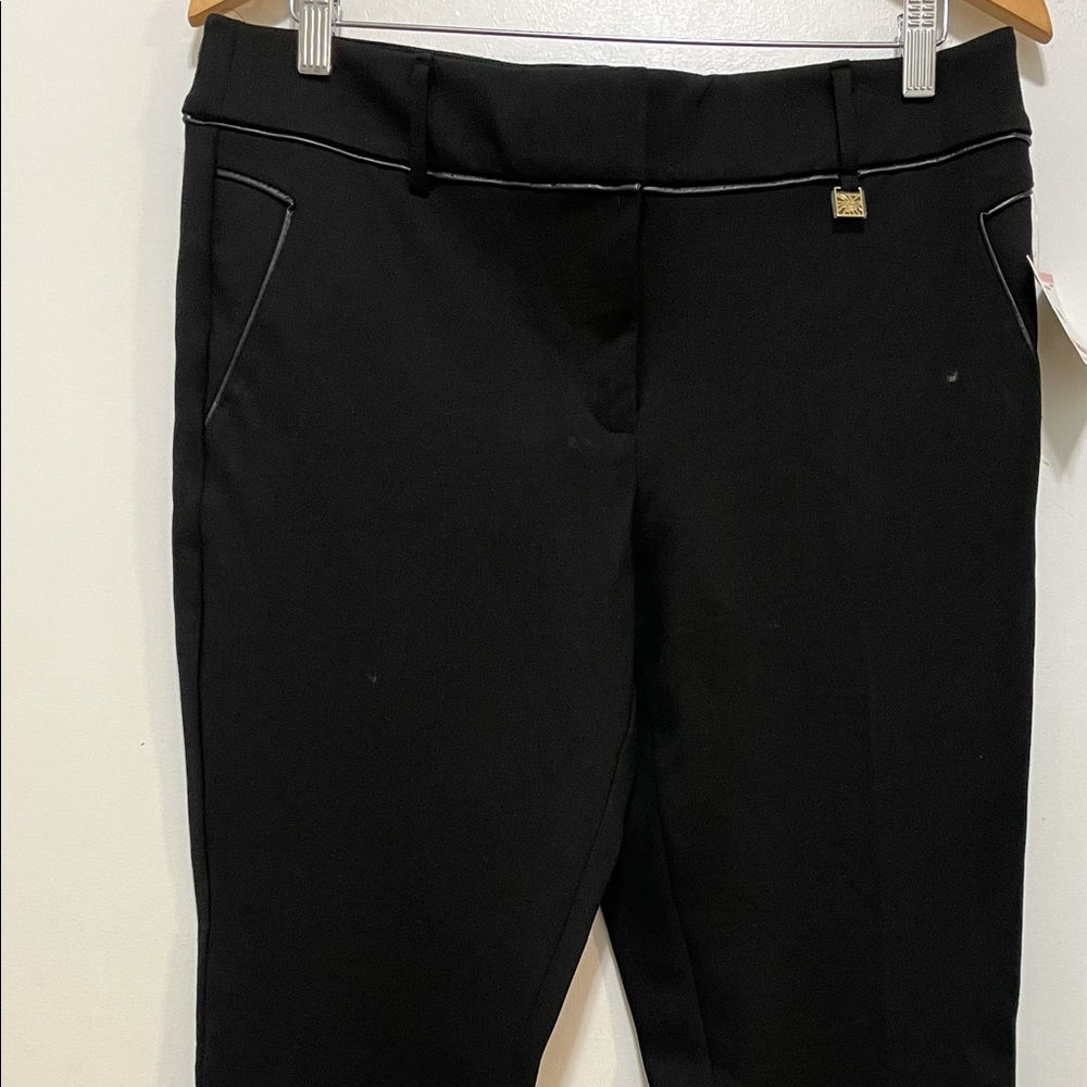 Anne Klein NEW Slim leg black dress slacks pants, size 10